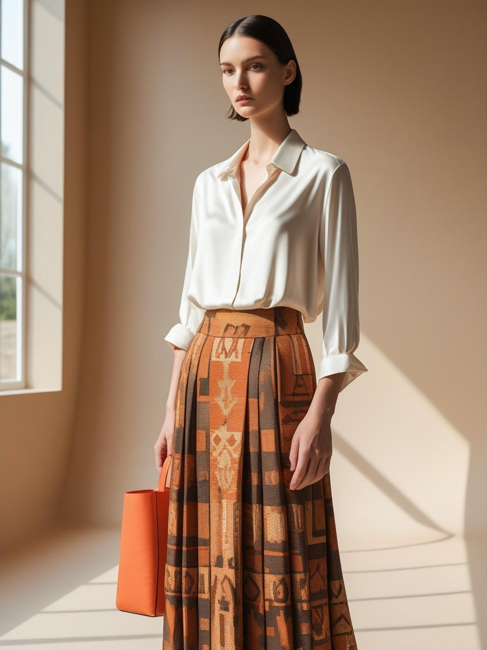 Minimalist outfit with one bold item, demonstrating how effortless chic ideas use balance and restraint for a polished look.