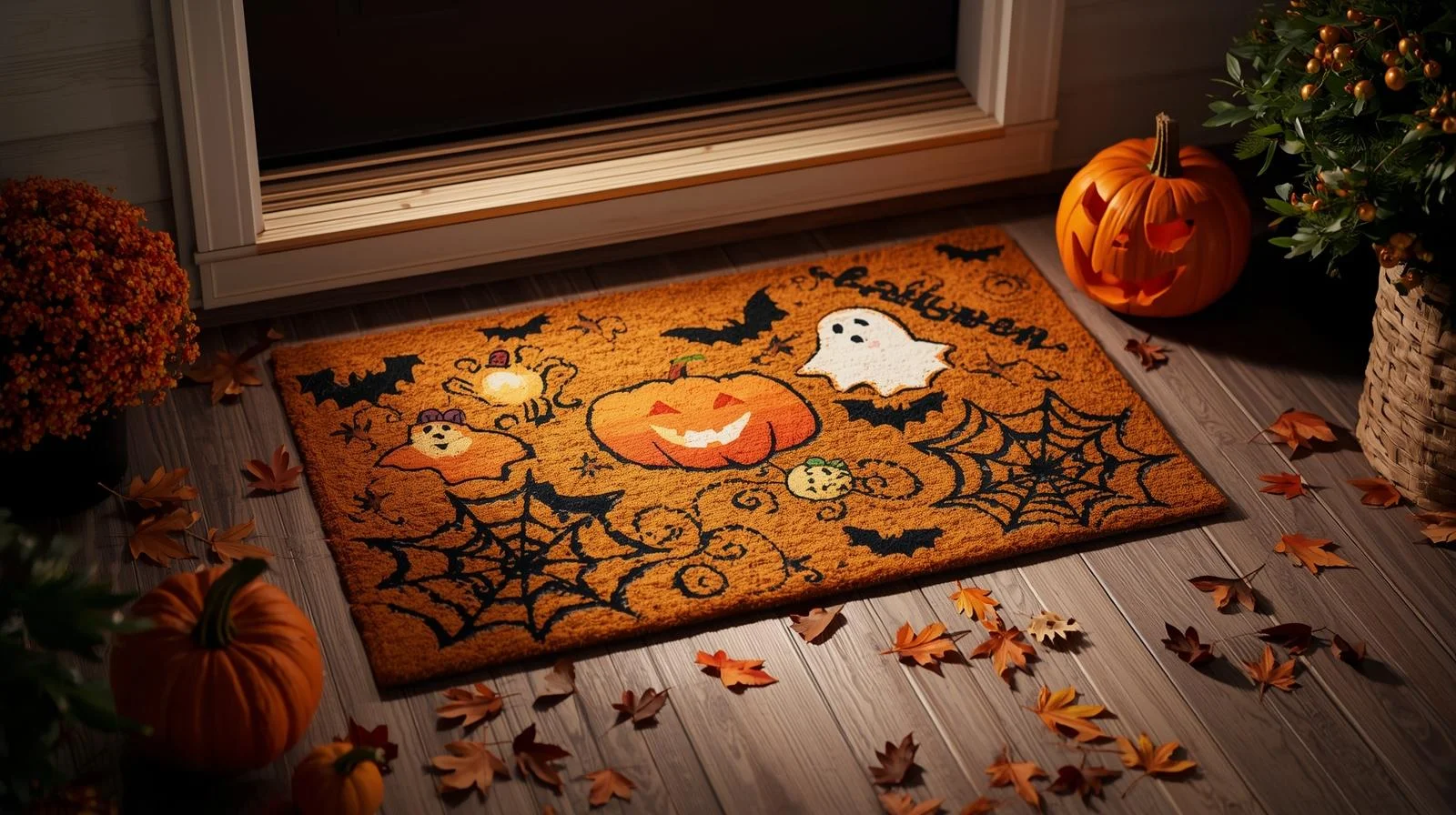 12 Easy Halloween Doormat Painting Ideas