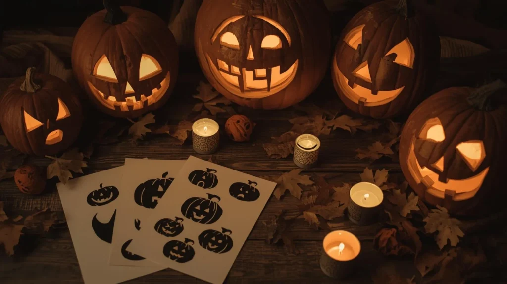 Vintage Pumpkin Faces Ideas